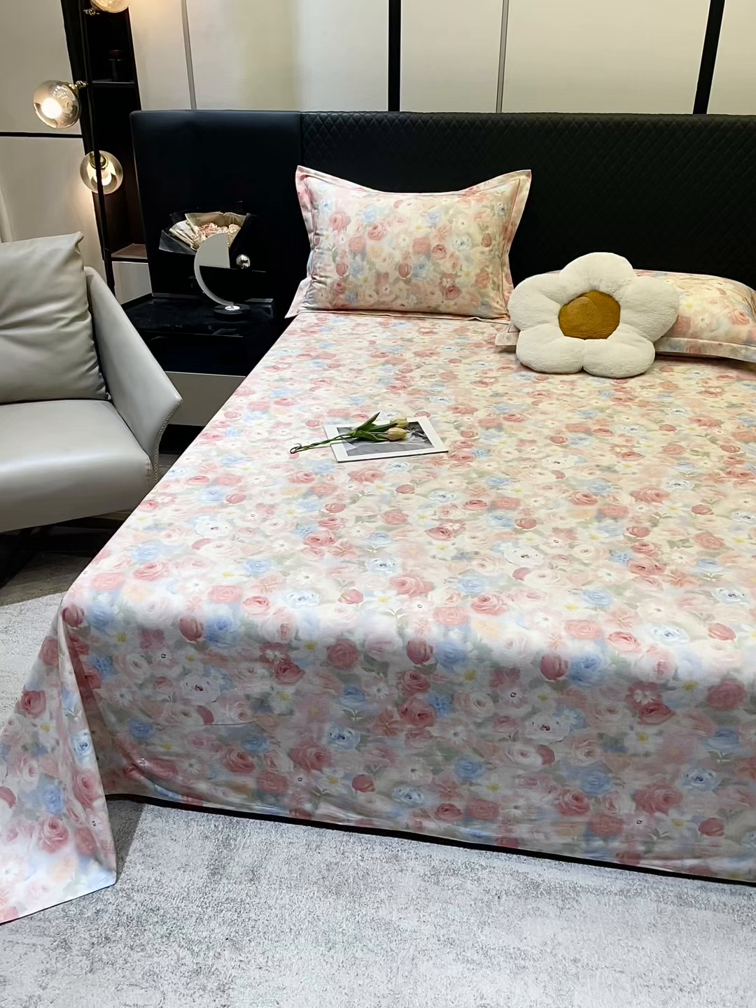 91家纺网 家纺一手货源 找家纺 金盛纺 2025新款全棉纯棉加厚磨毛印花单品床单 床单单件 甜梦荼语