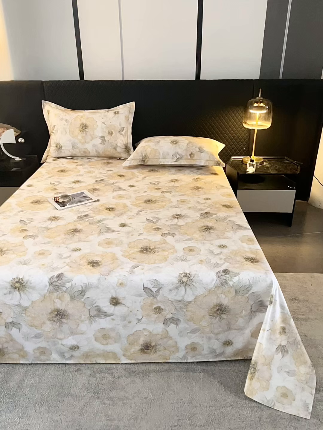 91家纺网 家纺一手货源 找家纺 金盛纺 2025新款全棉纯棉加厚磨毛印花单品床单 床单单件 豆蔻年华