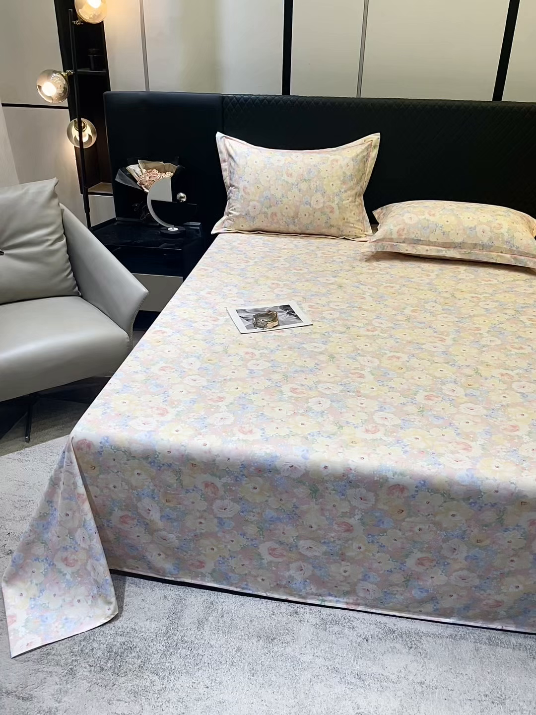 91家纺网 家纺一手货源 找家纺 金盛纺 2025新款全棉纯棉加厚磨毛印花单品床单 床单单件 仙女星尘