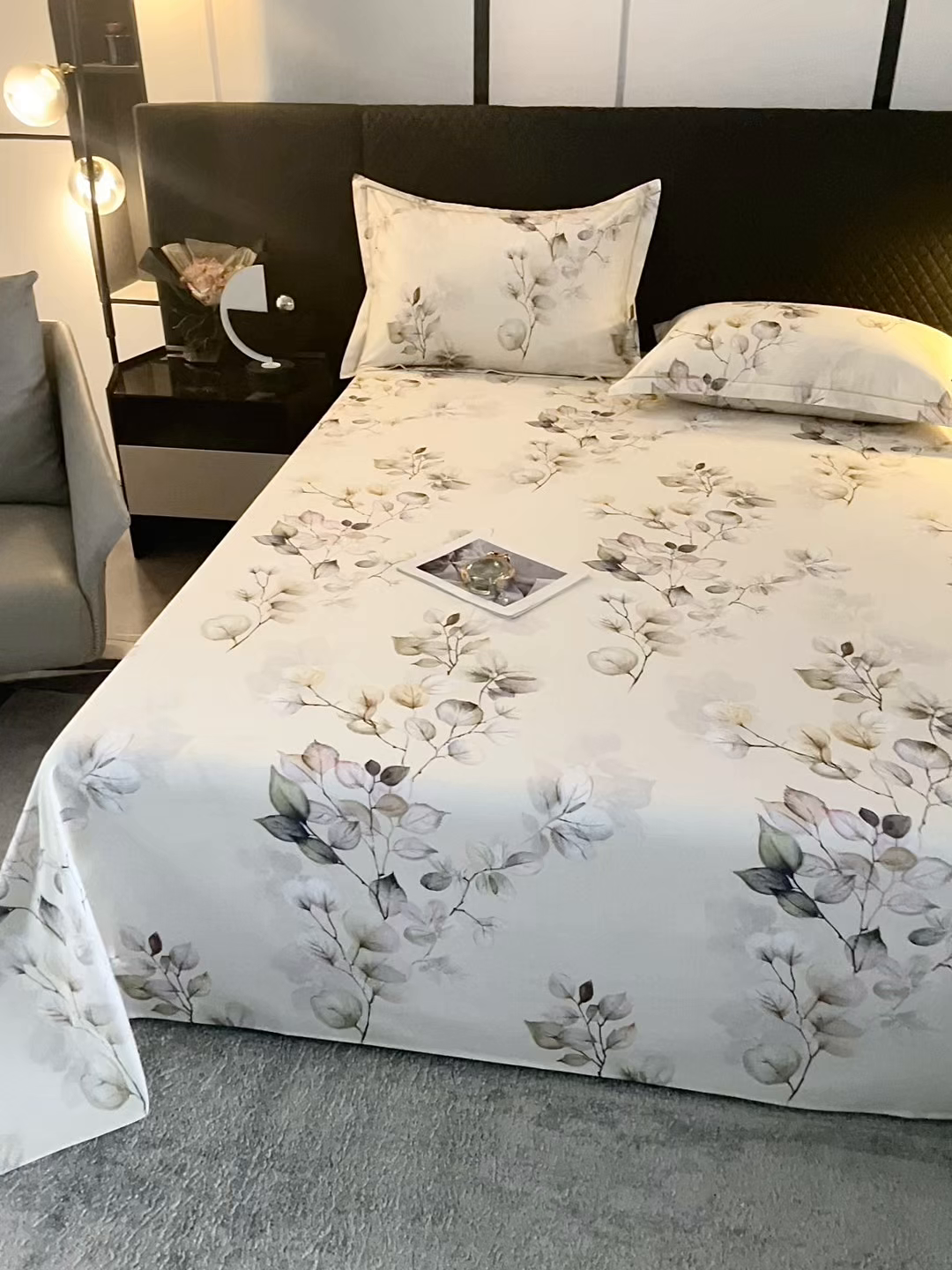 91家纺网 家纺一手货源 找家纺 金盛纺 2025新款全棉纯棉加厚磨毛印花单品床单 床单单件 舒蔓枝