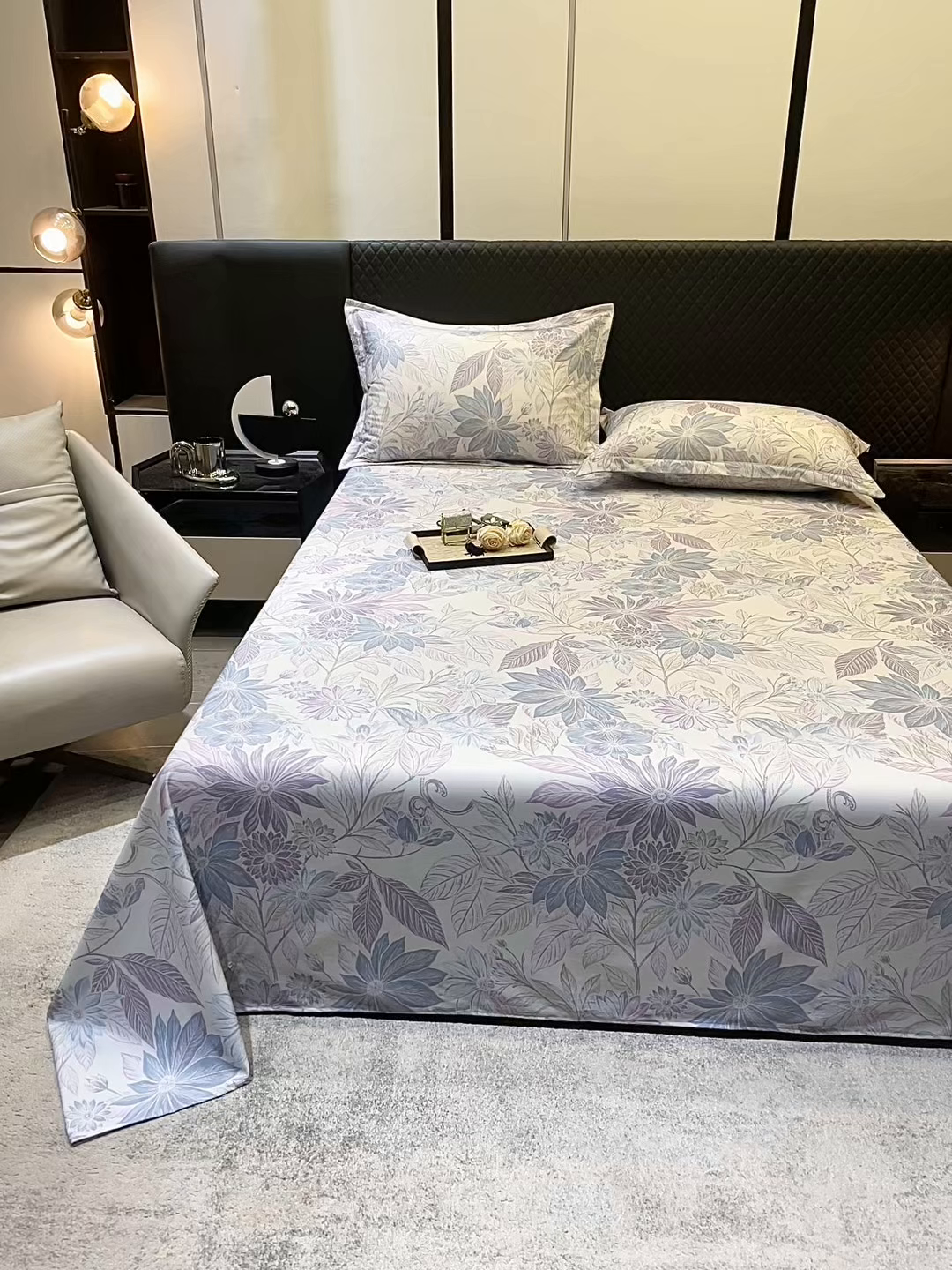 91家纺网 家纺一手货源 找家纺 金盛纺 2025新款全棉纯棉加厚磨毛印花单品床单 床单单件 禾风里