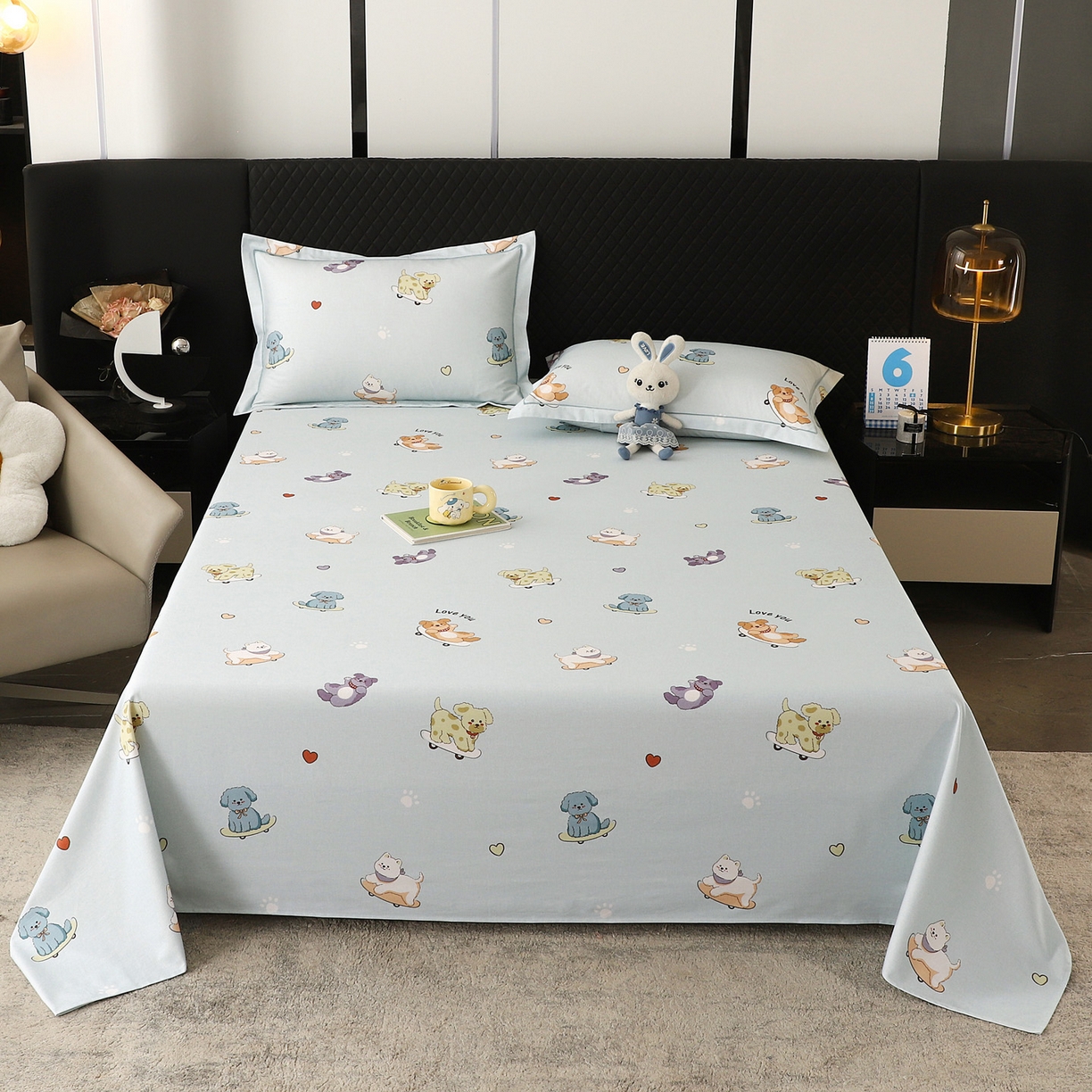 91家纺网 家纺一手货源 找家纺 （总）金盛纺 2025新款全棉纯棉加厚磨毛印花单品床单 床单单件