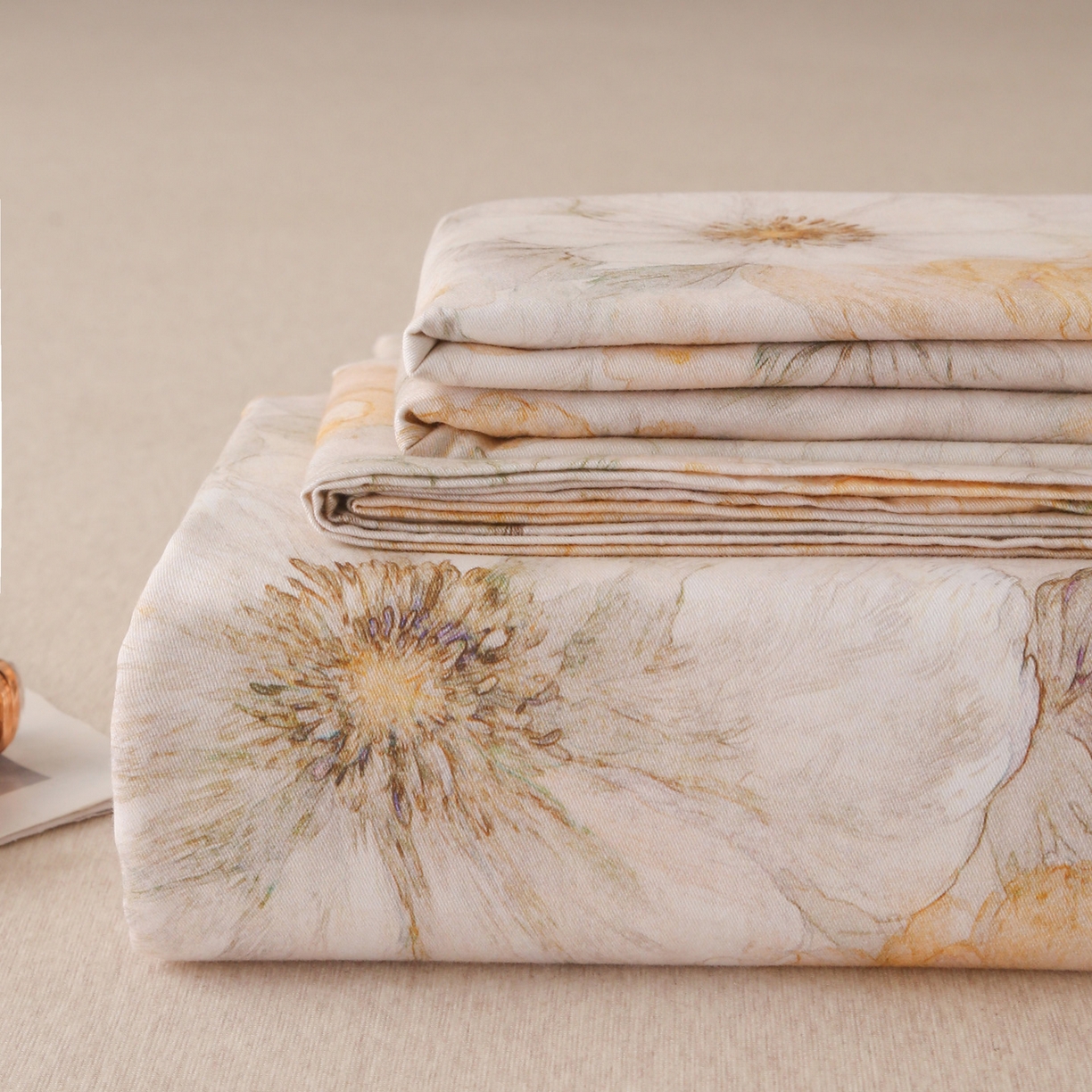 91家纺网 家纺一手货源 找家纺 金盛纺 2025新款全棉纯棉加厚磨毛印花单品床单 床单单件 豆蔻年华