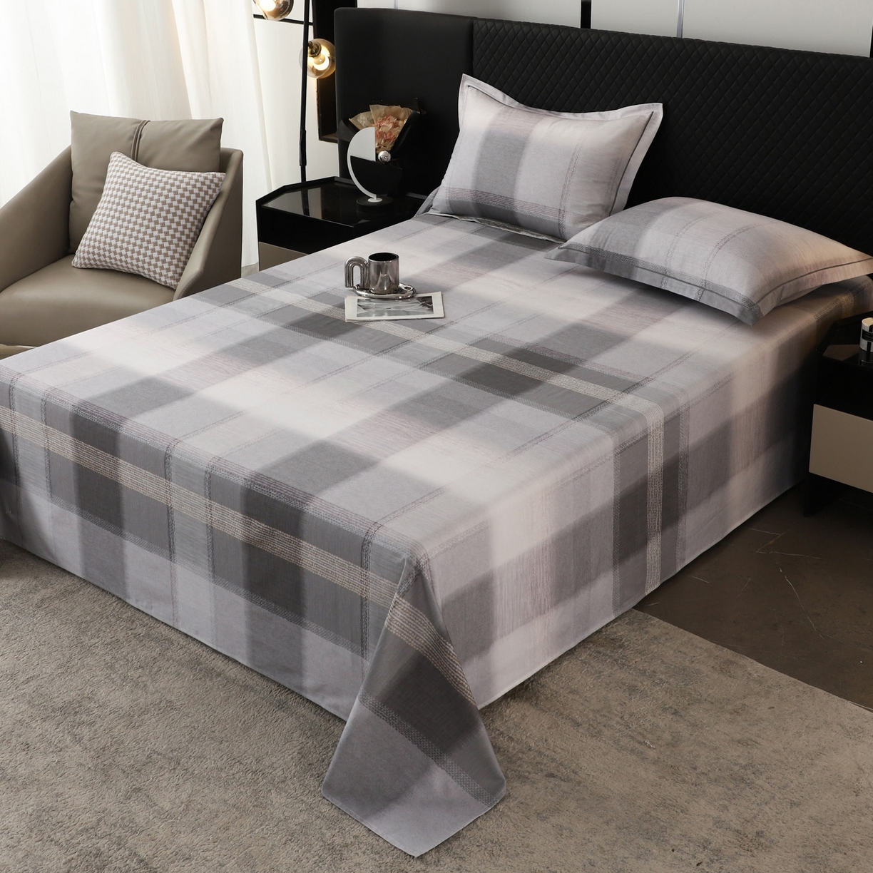 91家纺网 家纺一手货源 找家纺 金盛纺 2025新款全棉纯棉加厚磨毛印花单品床单 床单单件 轻织漫冬