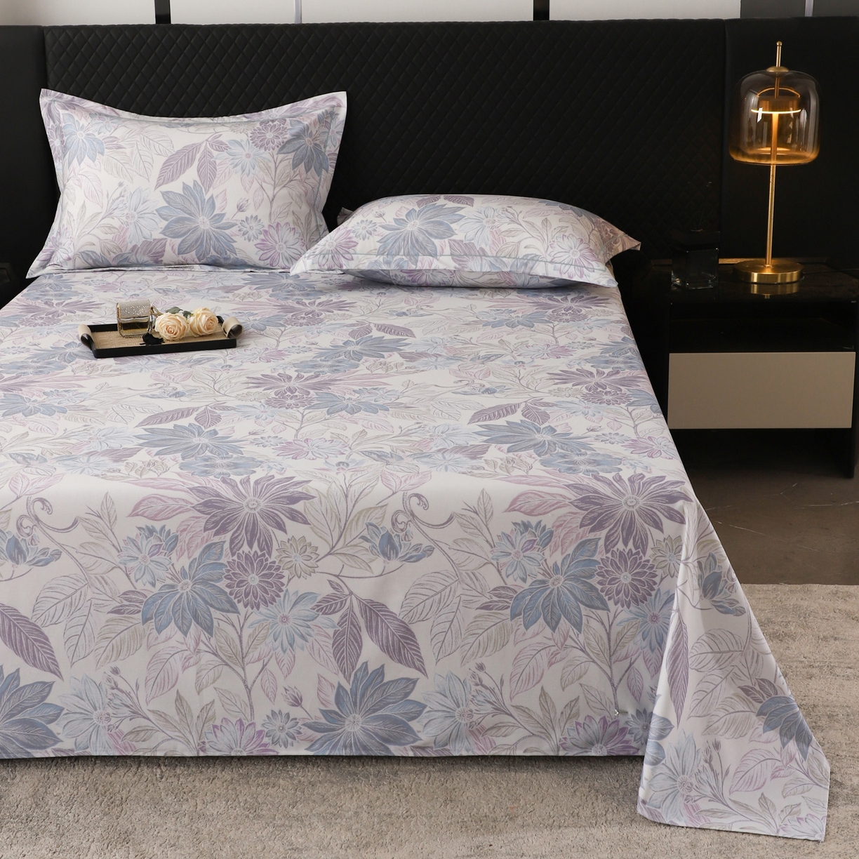 91家纺网 家纺一手货源 找家纺 金盛纺 2025新款全棉纯棉加厚磨毛印花单品床单 床单单件 禾风里