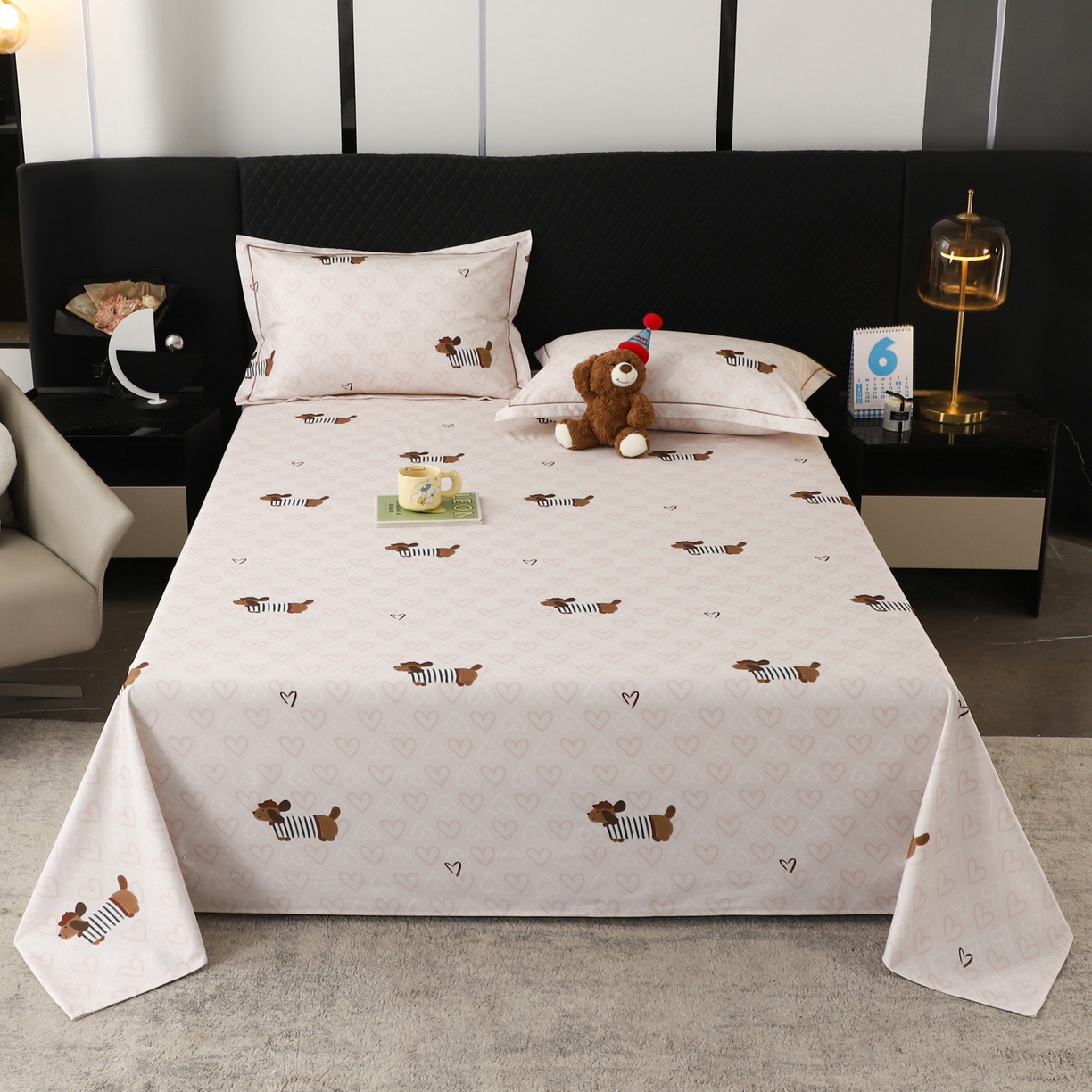 91家纺网 家纺一手货源 找家纺 金盛纺 2025新款全棉纯棉加厚磨毛印花单品床单 床单单件 旺趣