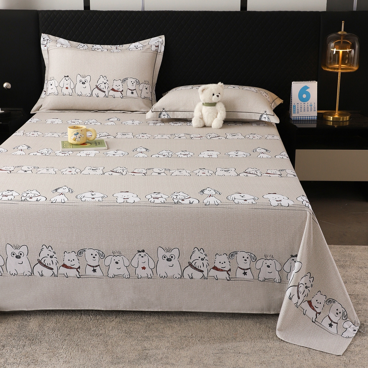 91家纺网 家纺一手货源 找家纺 金盛纺 2025新款全棉纯棉加厚磨毛印花单品床单 床单单件 小奥汀