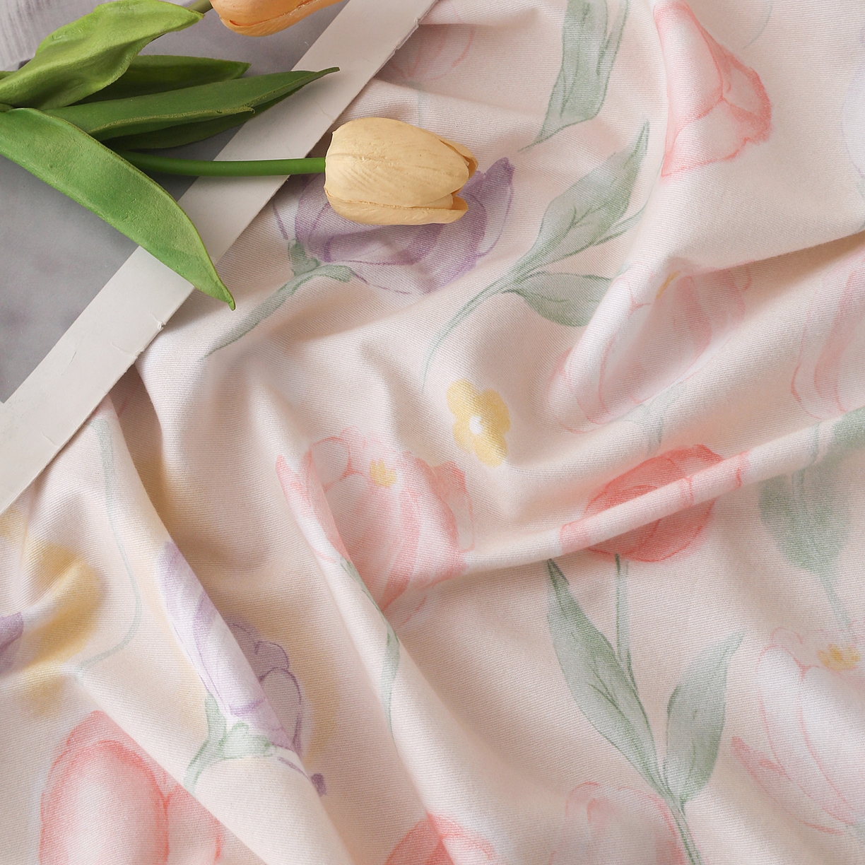 91家纺网 家纺一手货源 找家纺 金盛纺 2025新款全棉纯棉加厚磨毛印花单品床单 床单单件 春光郁金