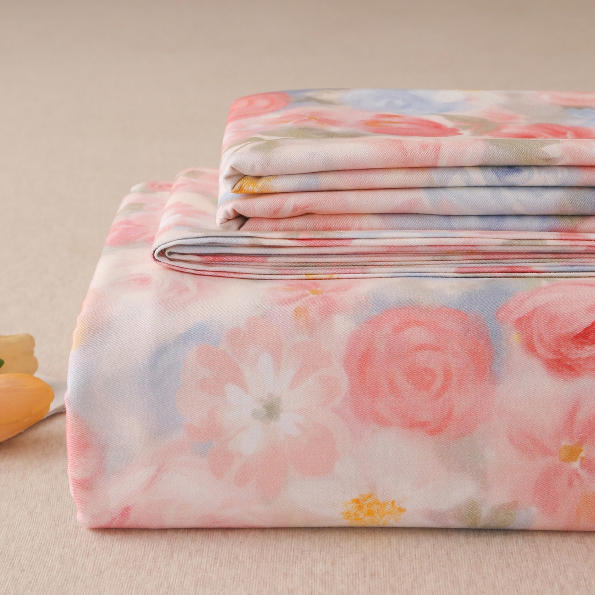 91家纺网 家纺一手货源 找家纺 金盛纺 2025新款全棉纯棉加厚磨毛印花单品床单 床单单件 甜梦荼语