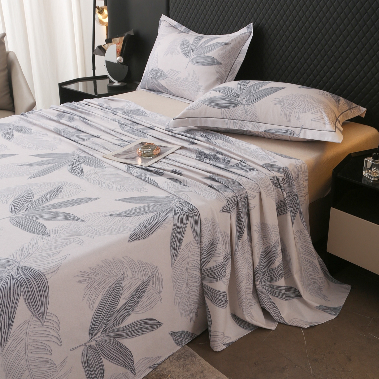 91家纺网 家纺一手货源 找家纺 金盛纺 2025新款全棉纯棉加厚磨毛印花单品床单 床单单件 暮云春