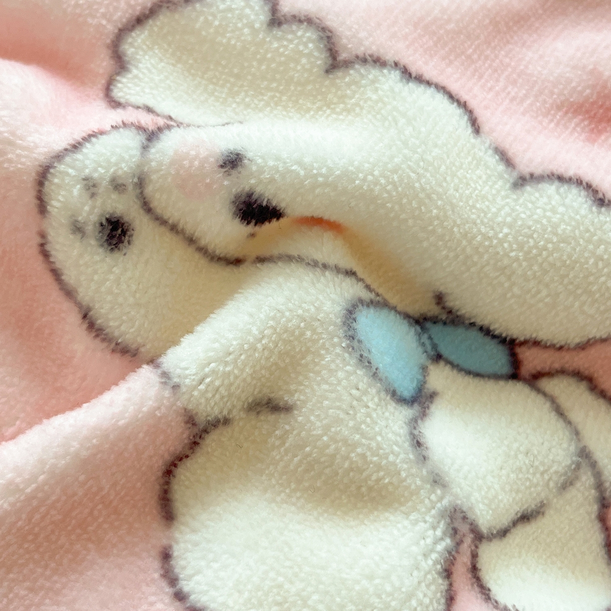 91家纺网 家纺一手货源 找家纺 桃子家居 2025新款A类ins小清新少女奶油卡通可爱加厚牛奶绒四件套 绒-粉小狗