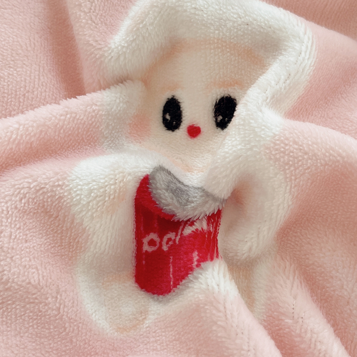 91家纺网 家纺一手货源 找家纺 桃子家居 2025新款A类ins小清新少女奶油卡通可爱加厚牛奶绒四件套 绒-可乐甜甜