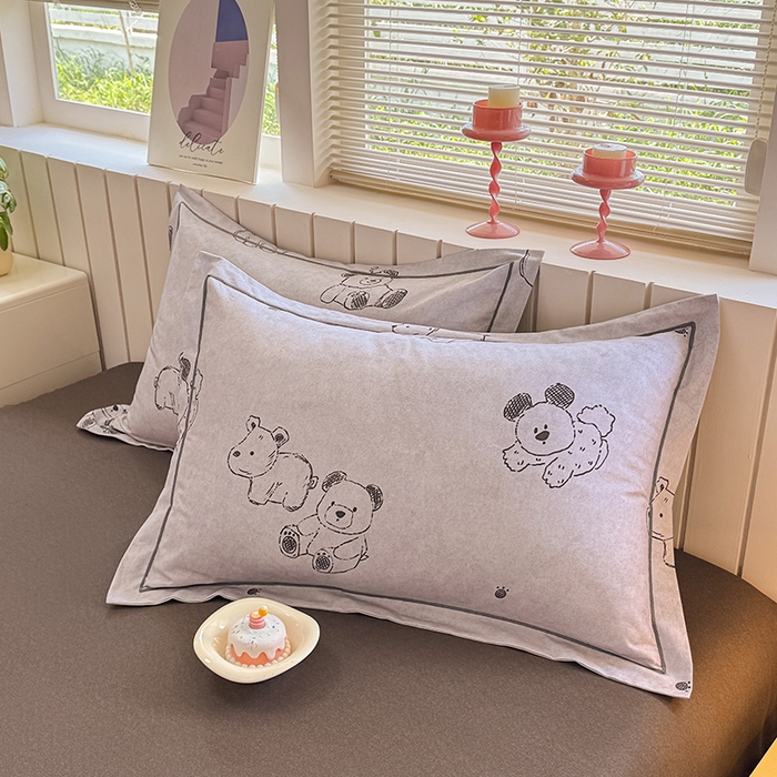 91家纺网 家纺一手货源 找家纺 （总）金盛纺 2025新款全棉纯棉加厚磨毛印花单品枕套 枕套单件