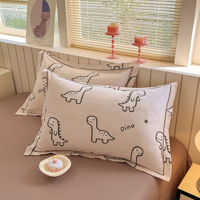 金盛纺 2025新款全棉纯棉加厚磨毛印花单品枕套 枕套单件 人间真宝