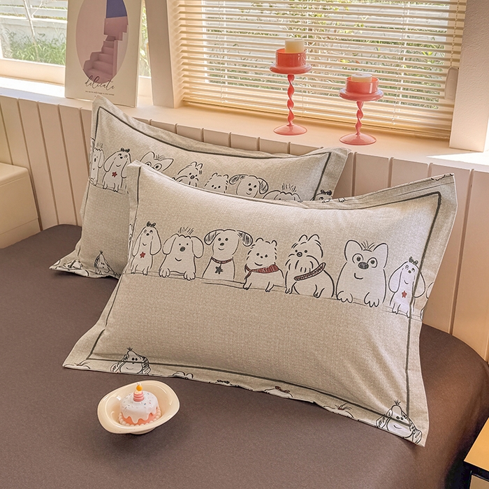 金盛纺 2025新款全棉纯棉加厚磨毛印花单品枕套 枕套单件 小奥汀