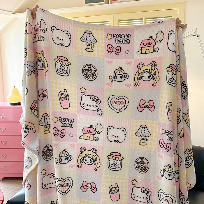 91家纺网 家纺一手货源 找家纺 （总）贝扬思家纺 2025新款四季款双面印花牛奶绒毛毯空调毯