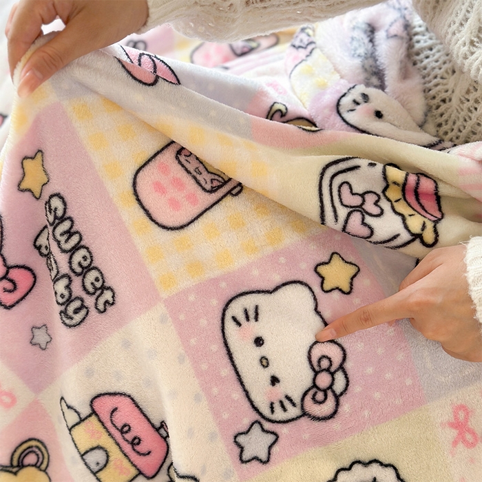 91家纺网 家纺一手货源 找家纺 贝扬思家纺 2025新款四季款双面印花牛奶绒毛毯空调毯 少女战士