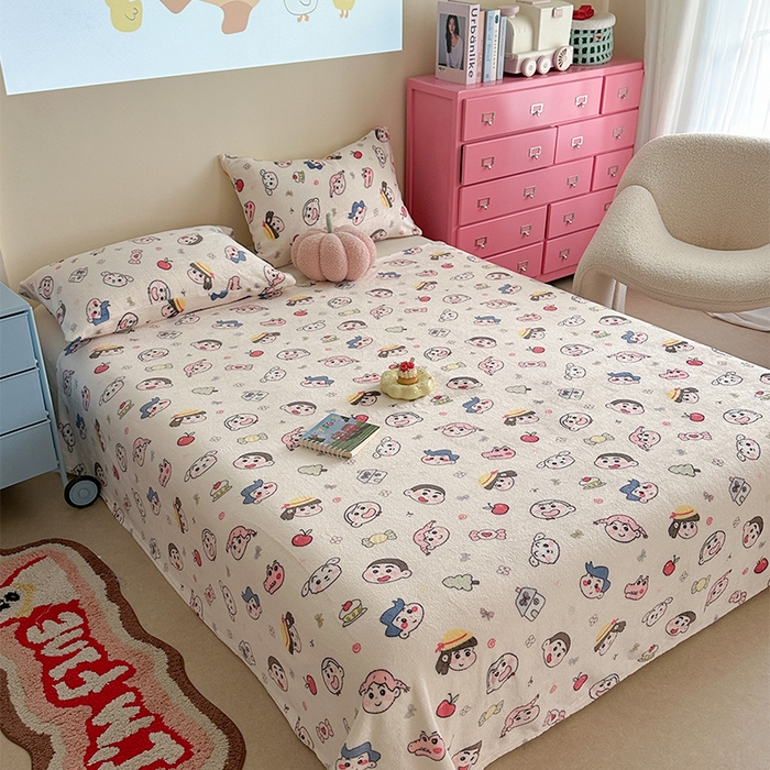 91家纺网 家纺一手货源 找家纺 贝扬思家纺 2025新款四季款双面印花牛奶绒毛毯空调毯 糖果蜡笔