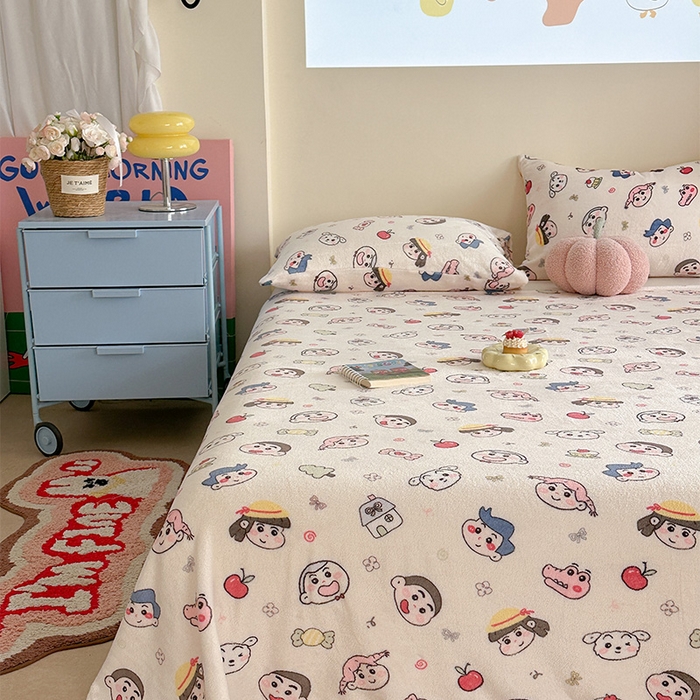 91家纺网 家纺一手货源 找家纺 贝扬思家纺 2025新款四季款双面印花牛奶绒毛毯空调毯 糖果蜡笔