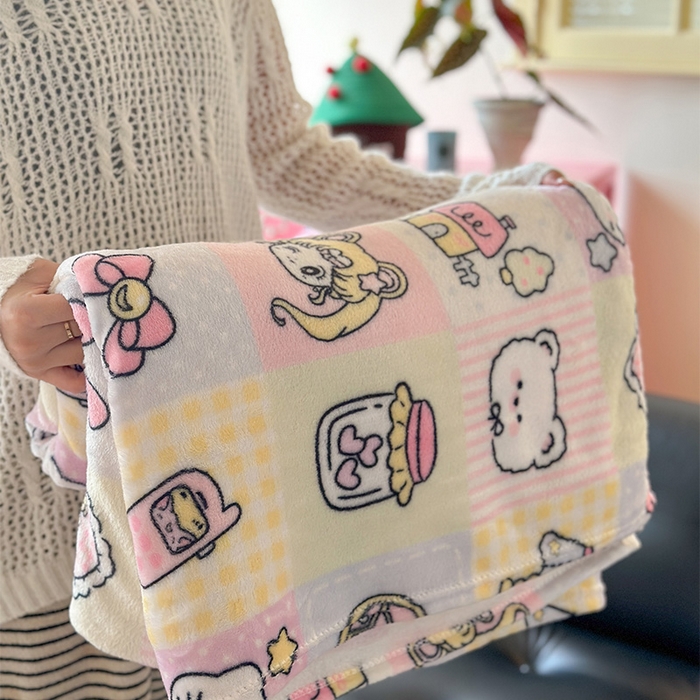 91家纺网 家纺一手货源 找家纺 贝扬思家纺 2025新款四季款双面印花牛奶绒毛毯空调毯 少女战士