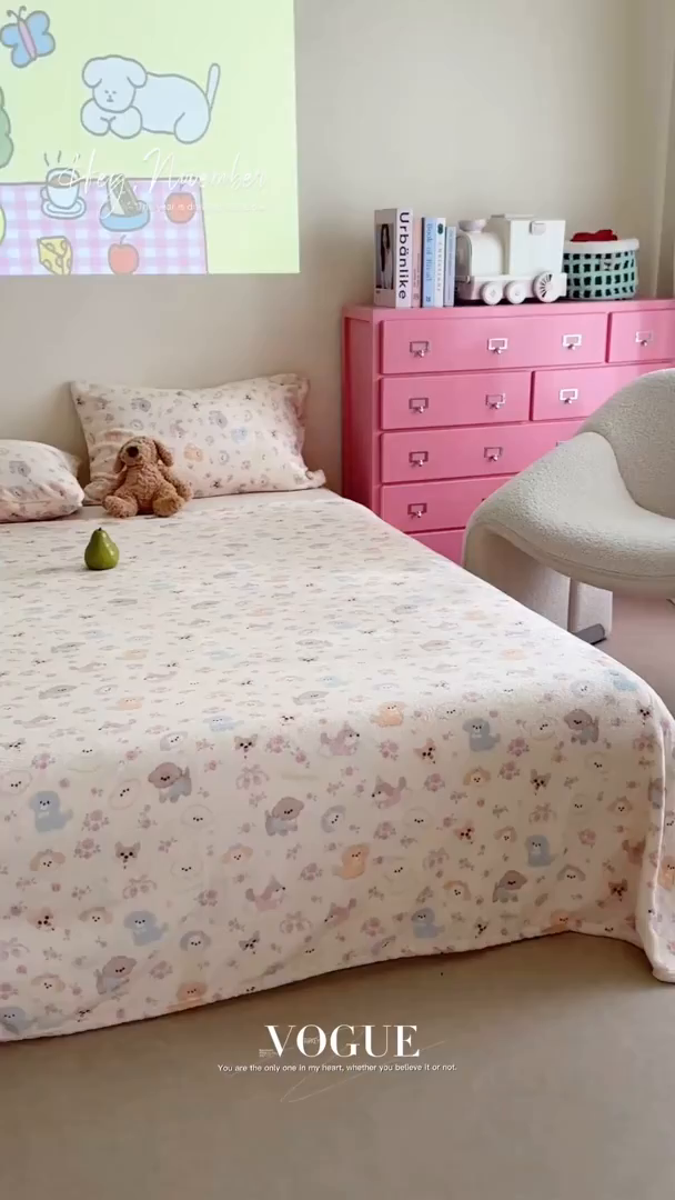 91家纺网 家纺一手货源 找家纺 贝扬思家纺 2025新款四季款双面印花牛奶绒毛毯空调毯 小狗团子