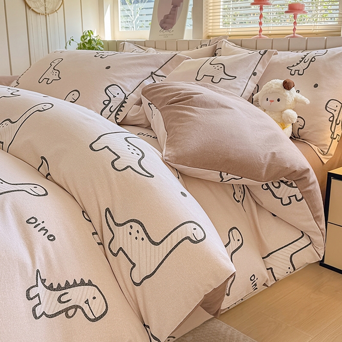 金盛纺 2025新款全棉纯棉加厚磨毛印花四件套 人间真宝