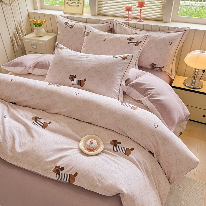 91家纺网 家纺一手货源 找家纺 （总）金盛纺 2025新款全棉纯棉加厚磨毛印花四件套