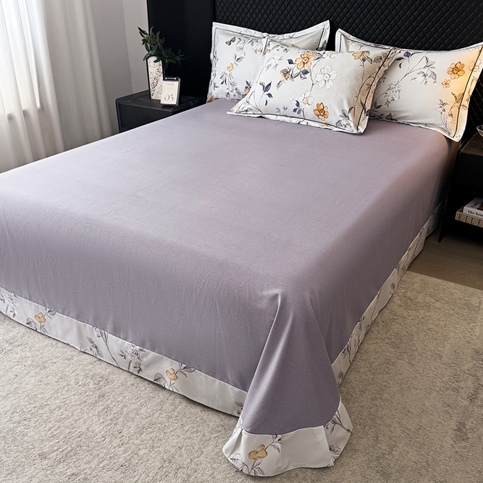 91家纺网 家纺一手货源 找家纺 金盛纺 2025新款全棉纯棉加厚磨毛印花四件套 硕朵