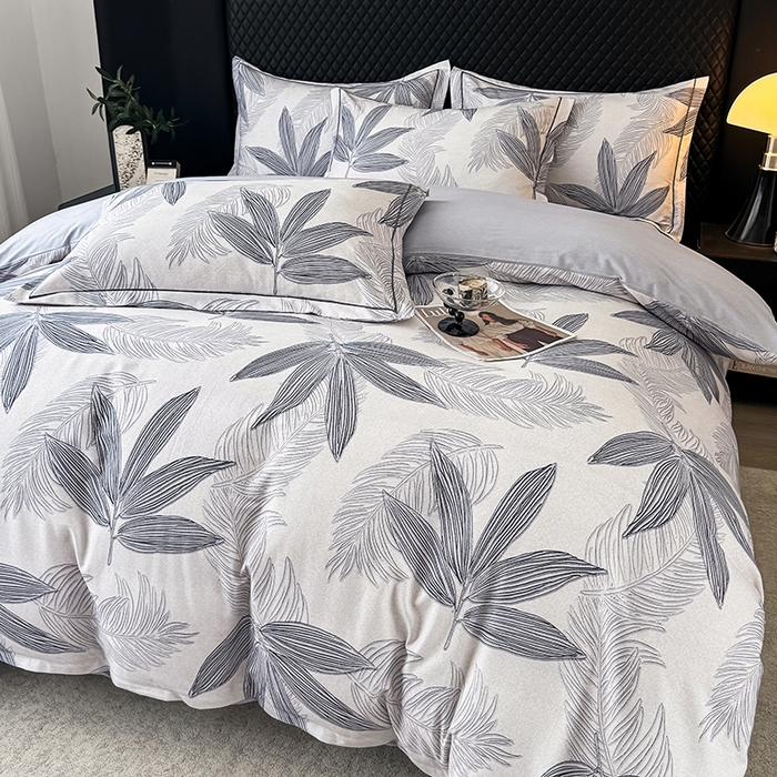 91家纺网 家纺一手货源 找家纺 金盛纺 2025新款全棉纯棉加厚磨毛印花四件套 暮云春