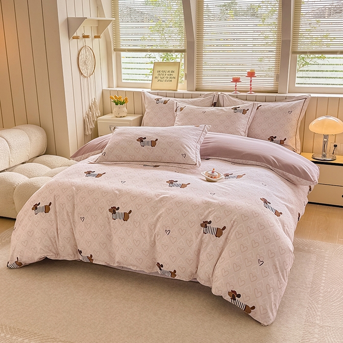 91家纺网 家纺一手货源 找家纺 （总）金盛纺 2025新款全棉纯棉加厚磨毛印花四件套