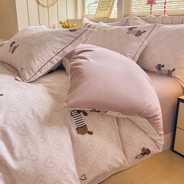 91家纺网 家纺一手货源 找家纺 （总）金盛纺 2025新款全棉纯棉加厚磨毛印花四件套