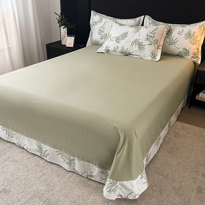 91家纺网 家纺一手货源 找家纺 金盛纺 2025新款全棉纯棉加厚磨毛印花四件套 风和日暖