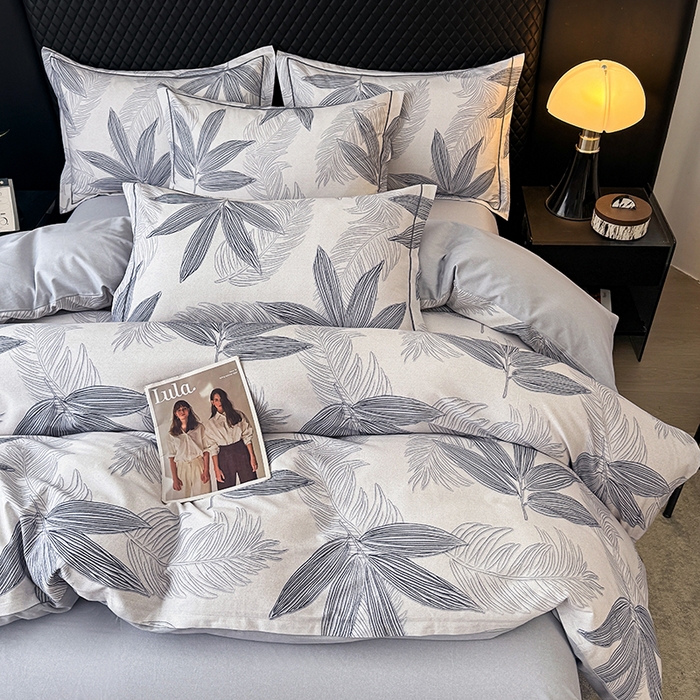 91家纺网 家纺一手货源 找家纺 金盛纺 2025新款全棉纯棉加厚磨毛印花四件套 暮云春