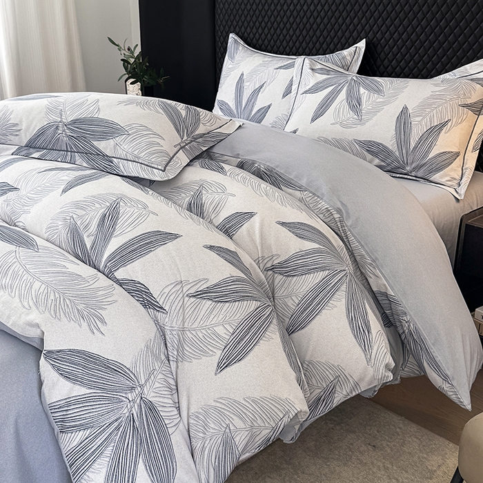 91家纺网 家纺一手货源 找家纺 金盛纺 2025新款全棉纯棉加厚磨毛印花四件套 暮云春