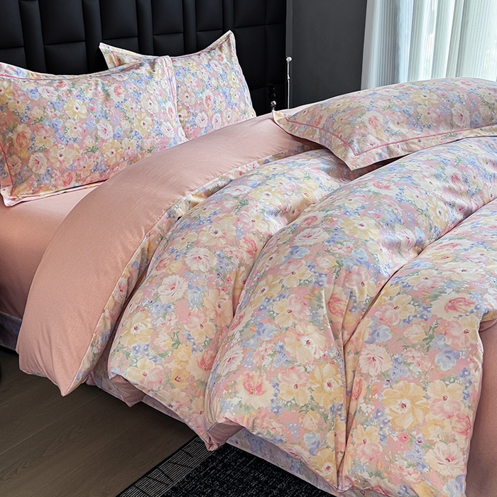 91家纺网 家纺一手货源 找家纺 金盛纺 2025新款全棉纯棉加厚磨毛印花四件套 仙女星尘