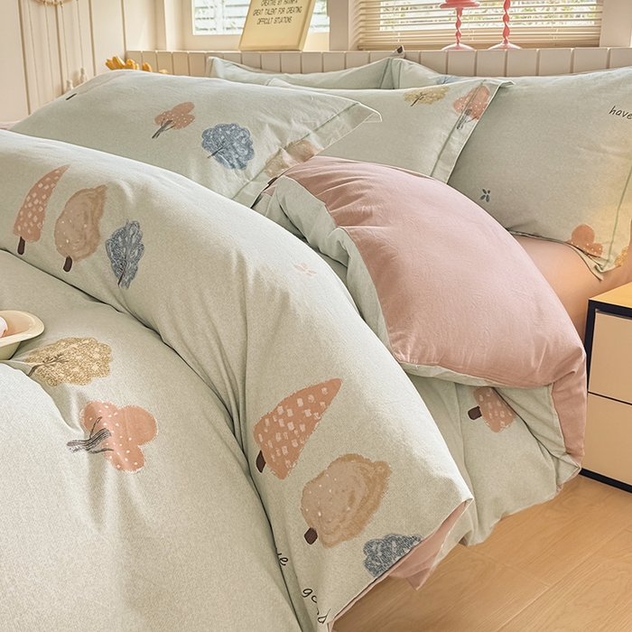 金盛纺 2025新款全棉纯棉加厚磨毛印花四件套 柏林少女