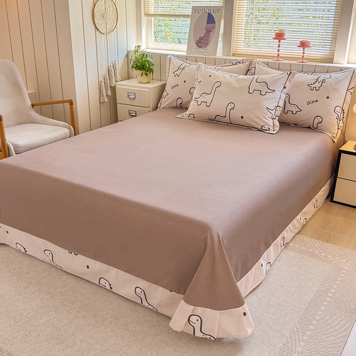 91家纺网 家纺一手货源 找家纺 金盛纺 2025新款全棉纯棉加厚磨毛印花四件套 人间真宝