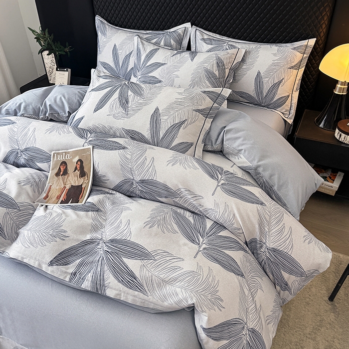 91家纺网 家纺一手货源 找家纺 金盛纺 2025新款全棉纯棉加厚磨毛印花四件套 暮云春