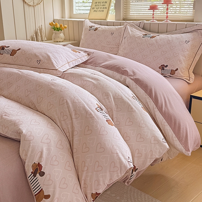 91家纺网 家纺一手货源 找家纺 （总）金盛纺 2025新款全棉纯棉加厚磨毛印花四件套