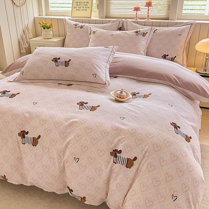 91家纺网 家纺一手货源 找家纺 （总）金盛纺 2025新款全棉纯棉加厚磨毛印花四件套