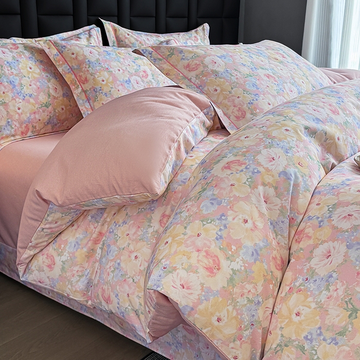 金盛纺 2025新款全棉纯棉加厚磨毛印花四件套 仙女星尘