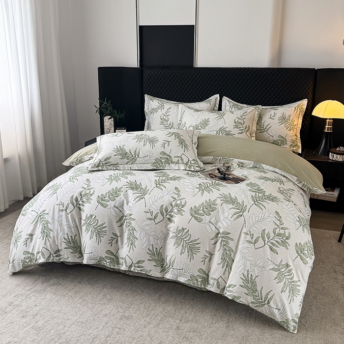 91家纺网 家纺一手货源 找家纺 金盛纺 2025新款全棉纯棉加厚磨毛印花四件套 风和日暖