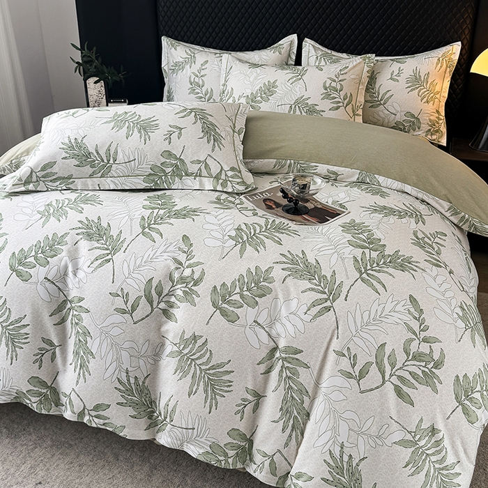 91家纺网 家纺一手货源 找家纺 金盛纺 2025新款全棉纯棉加厚磨毛印花四件套 风和日暖