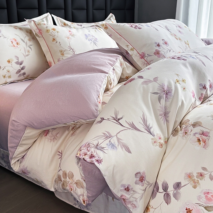 91家纺网 家纺一手货源 找家纺 （总）金盛纺 2025新款全棉纯棉加厚磨毛印花四件套