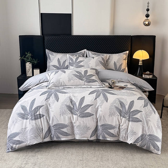 91家纺网 家纺一手货源 找家纺 金盛纺 2025新款全棉纯棉加厚磨毛印花四件套 暮云春