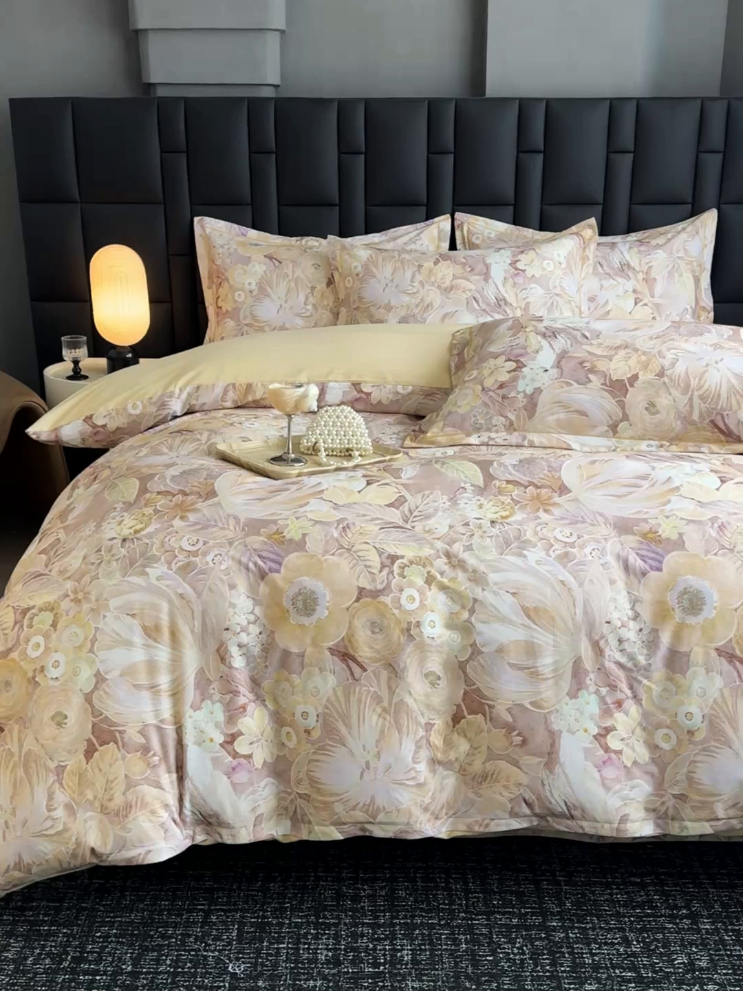 91家纺网 家纺一手货源 找家纺 金盛纺 2025新款全棉纯棉加厚磨毛印花四件套 弥斯