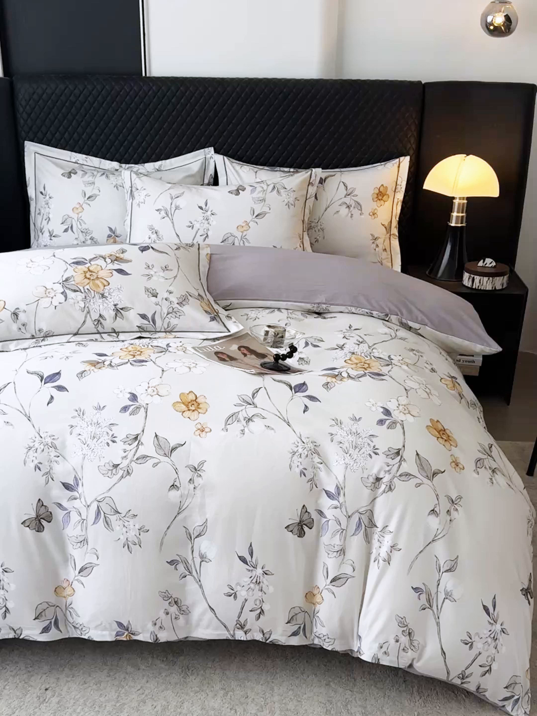 91家纺网 家纺一手货源 找家纺 金盛纺 2025新款全棉纯棉加厚磨毛印花四件套 硕朵