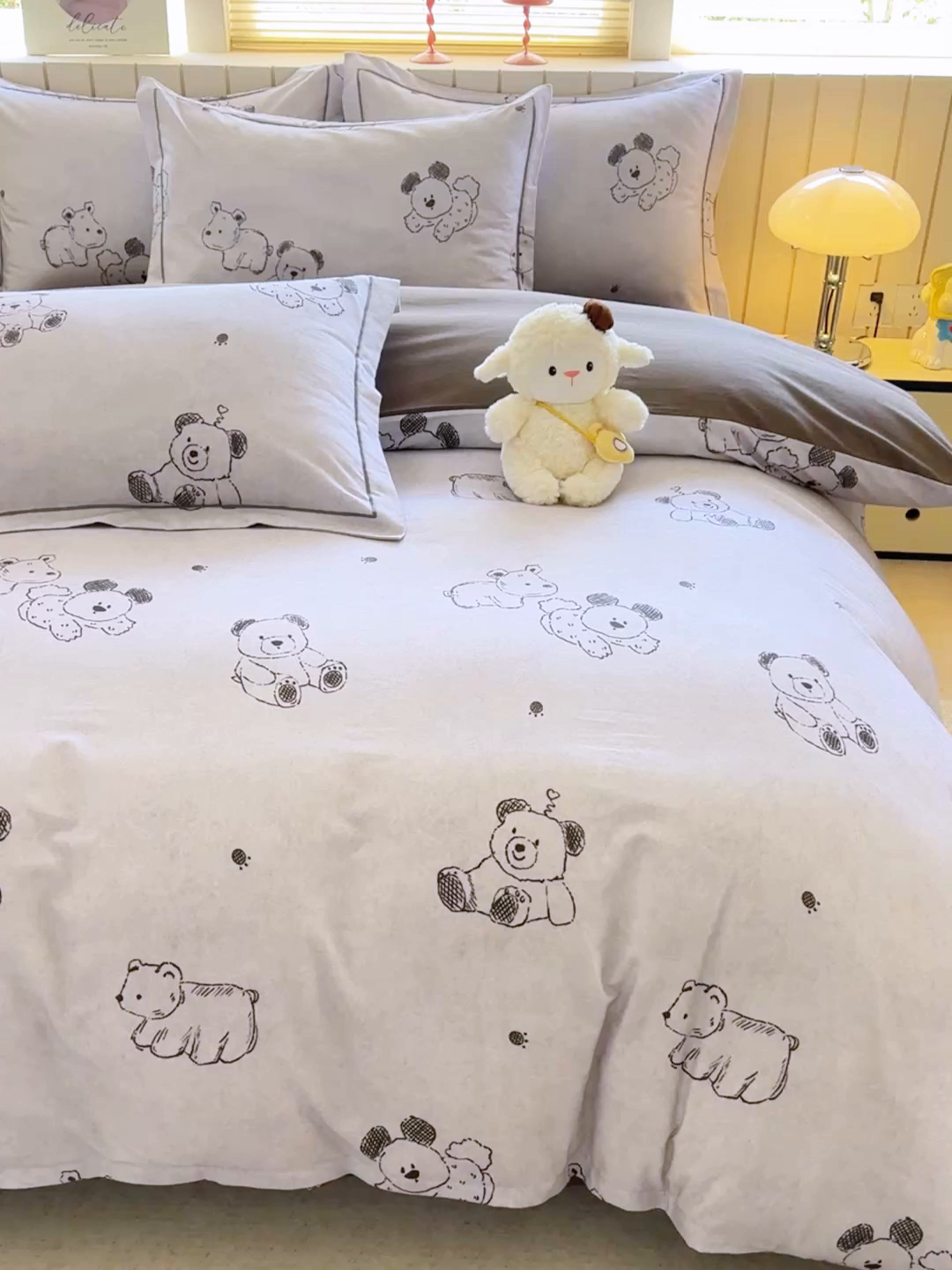 91家纺网 家纺一手货源 找家纺 金盛纺 2025新款全棉纯棉加厚磨毛印花四件套 吉唛