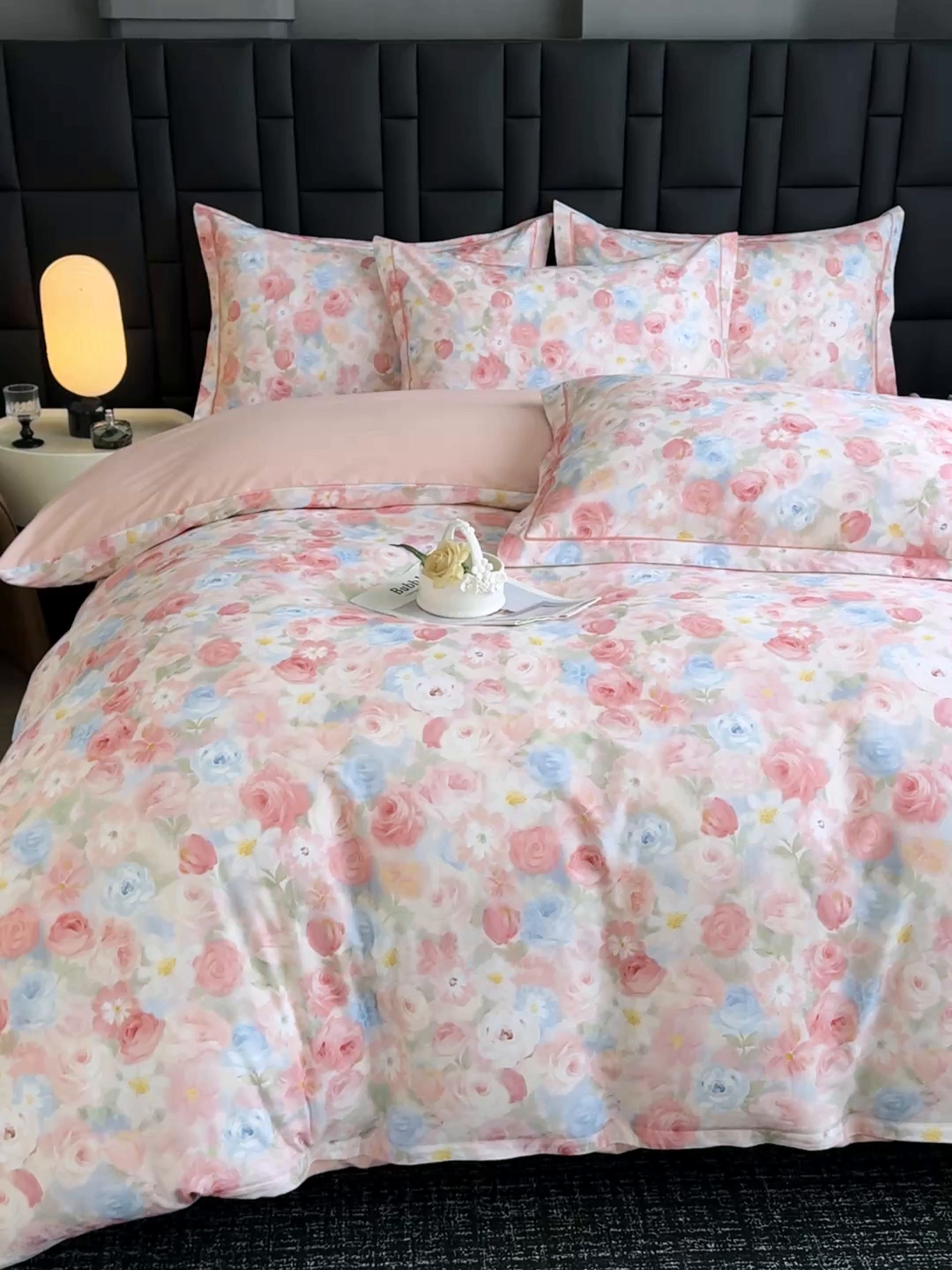 91家纺网 家纺一手货源 找家纺 金盛纺 2025新款全棉纯棉加厚磨毛印花四件套 甜梦荼语