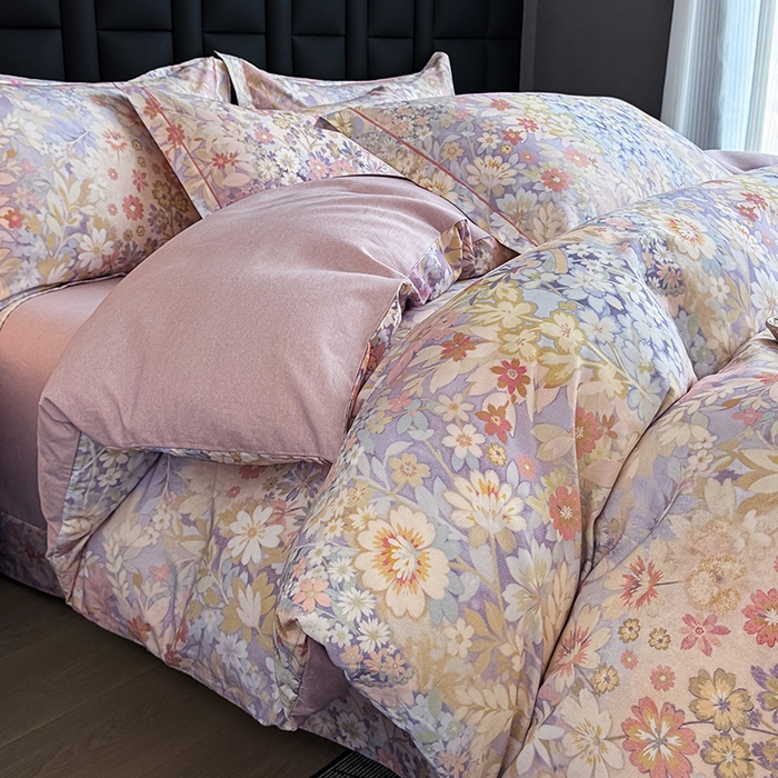 91家纺网 家纺一手货源 找家纺 （总）金盛纺 2025新款全棉纯棉加厚磨毛印花四件套